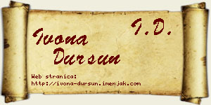 Ivona Dursun vizit kartica